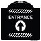 Signmission Flex Post Entrance W/ Straight Ahead Arrowfor Flex Paddle Alum Sign, 18" L, 18" H, BW-1818-23957 A-DES-BW-1818-23957 - alternate 1